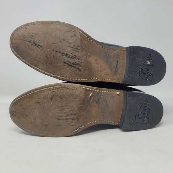 Vintage Justin Boots Womens 8B Blue Leather Kiddle Ankle Lace Up Western Ranch - Picture 7 of 10